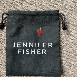 Jennifer Fisher Medium Gold Border Enamel Heart